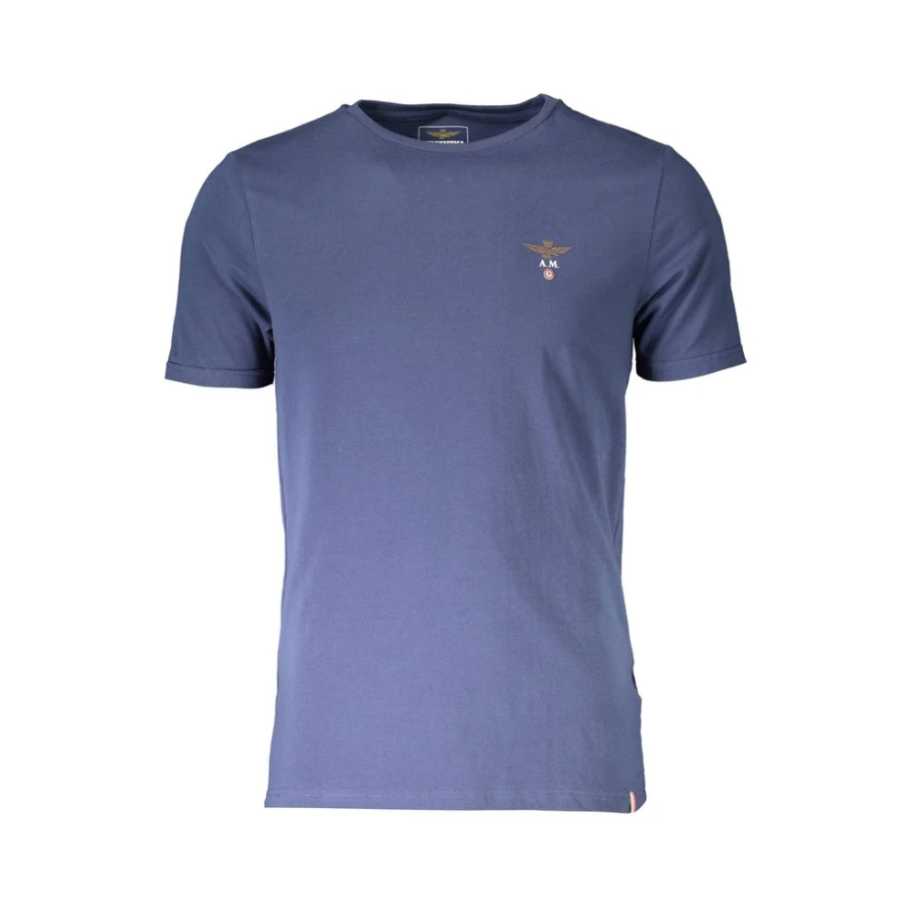 Aeronautica Militare Herren Blau - Es Baumwoll Outdoor T-Shirt - Tops - 2XL
