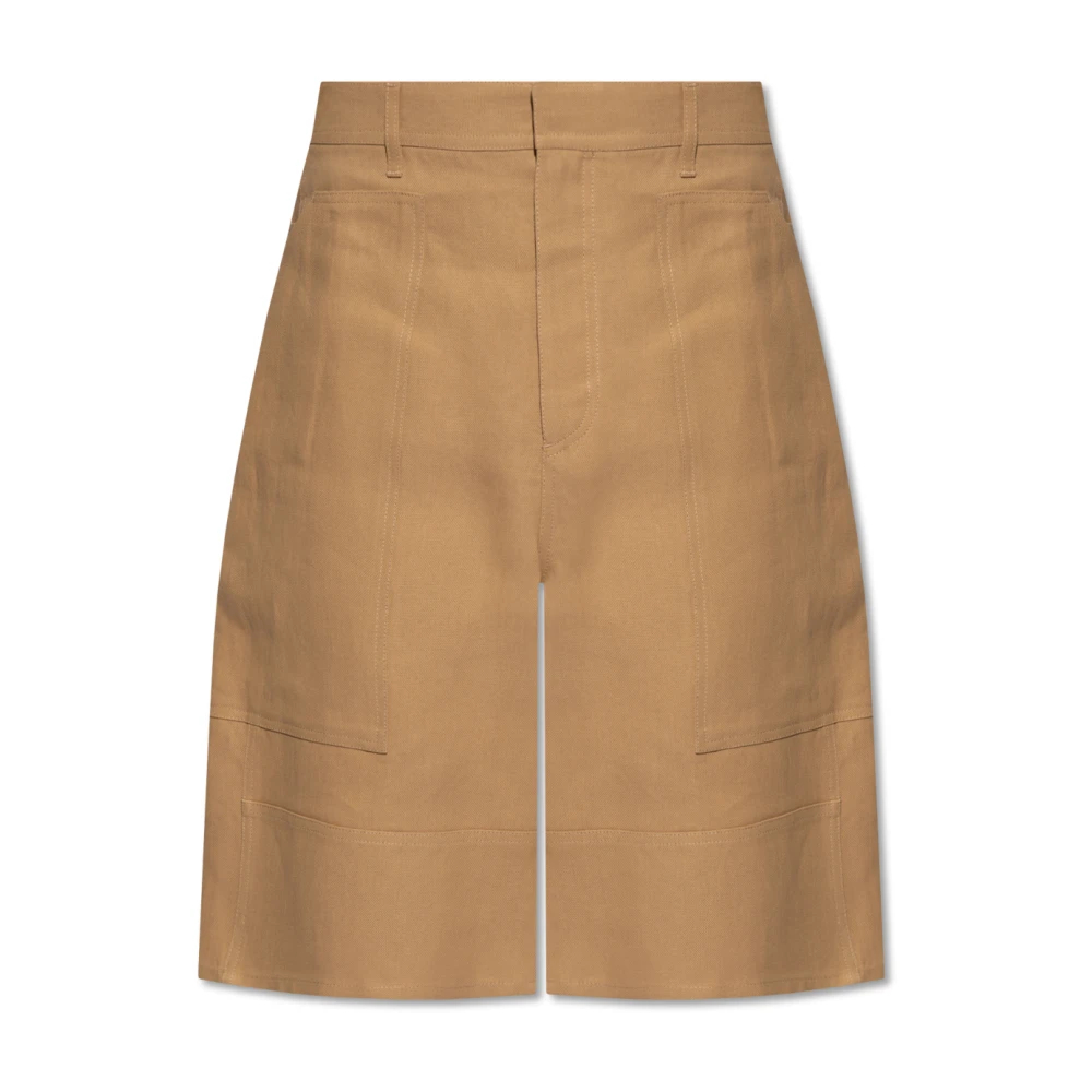 Fendi Herren Beige - Shorts Mit Logo - Shorts - L