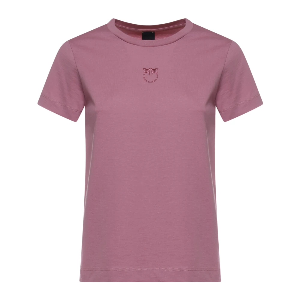 Pinko Damen Rosa - T-Shirt Mit Rundhalsausschnitt - Tops - Xs