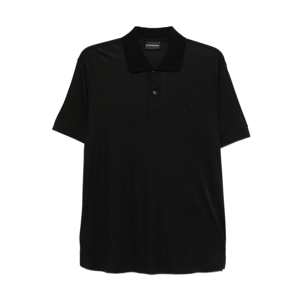 Emporio Armani Herren Schwarz - Cotton Logo Poloshirt - Tops - K - 2XL