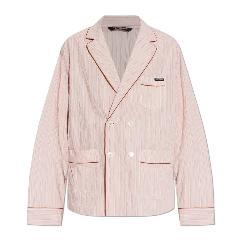 Dolce & Gabbana Herren Rosa - Crumpled-Effect Shirt - Nightwear & Lounge - M