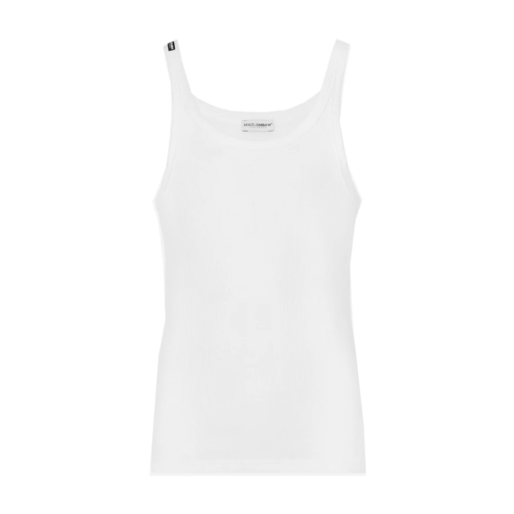 Dolce & Gabbana - Marcello Rippstrick-Tanktop Aus Baumwolle - Tops - Herren - Weiß - L - Bild 5