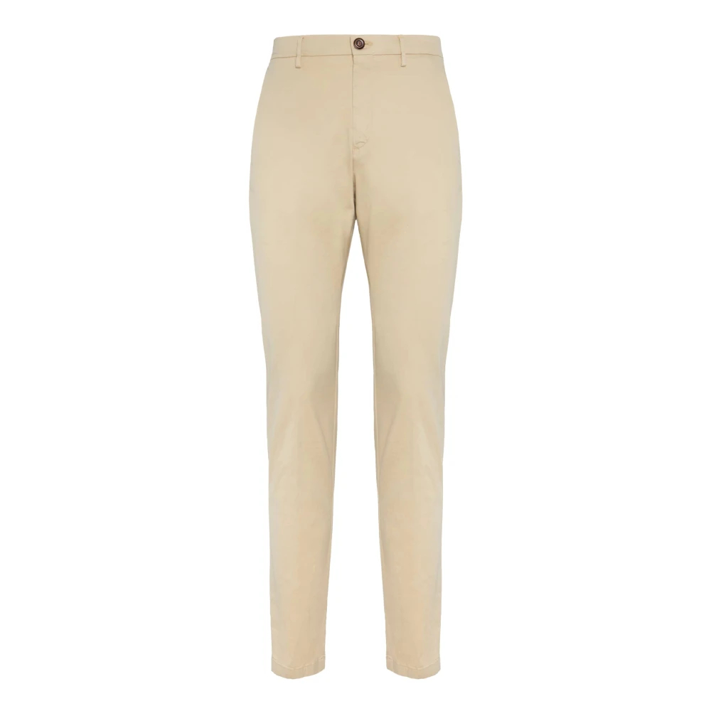 Boggi Milano Herren Beige - Stretch-Baumwoll-/Tencel-Hose - Trousers - W33