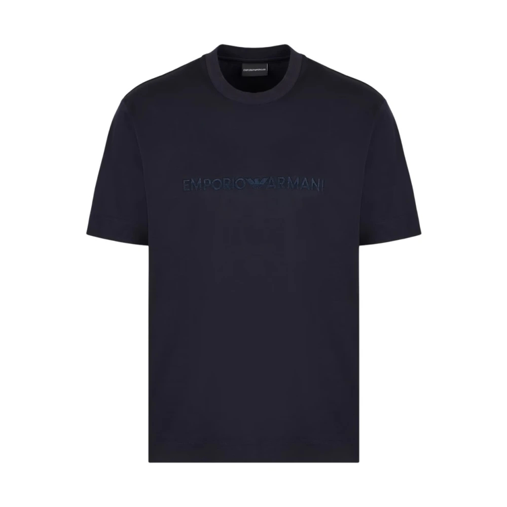 Emporio Armani Herren Blau - Modernes Logo T-Shirt - Tops - M