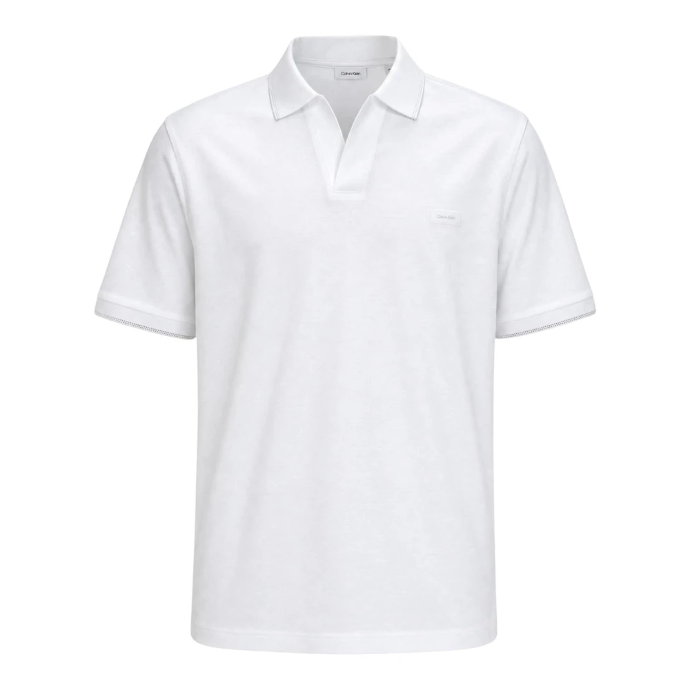 Calvin Klein Jeans, Herren, Shirts, White Cotton Polo Shirt, Weiss, (XL) - Bild 7