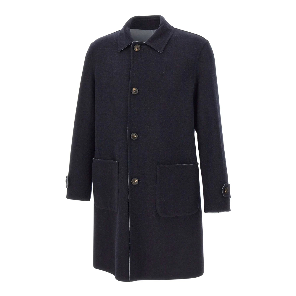 Eleventy Herren Blau - Wendemantel Aus Wolle - Coats - M