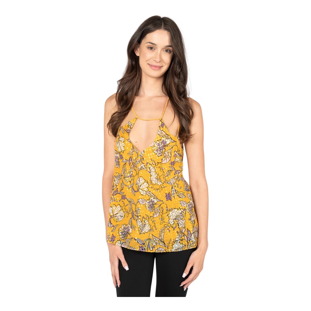 Patrizia Pepe Damen Orange - Elegantes Neckholder-Top - Tops - L