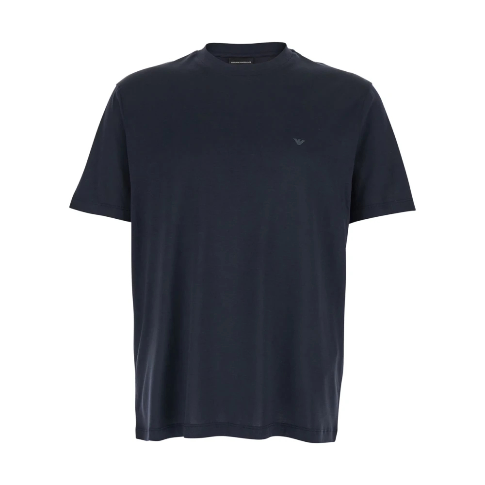 Emporio Armani Herren Blau - Travel Logo Gommato - Tops - S