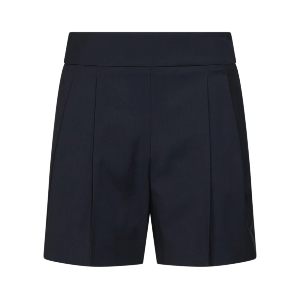 Max Mara Damen Blau - Leichte Wollstoff-Shorts - Shorts - M