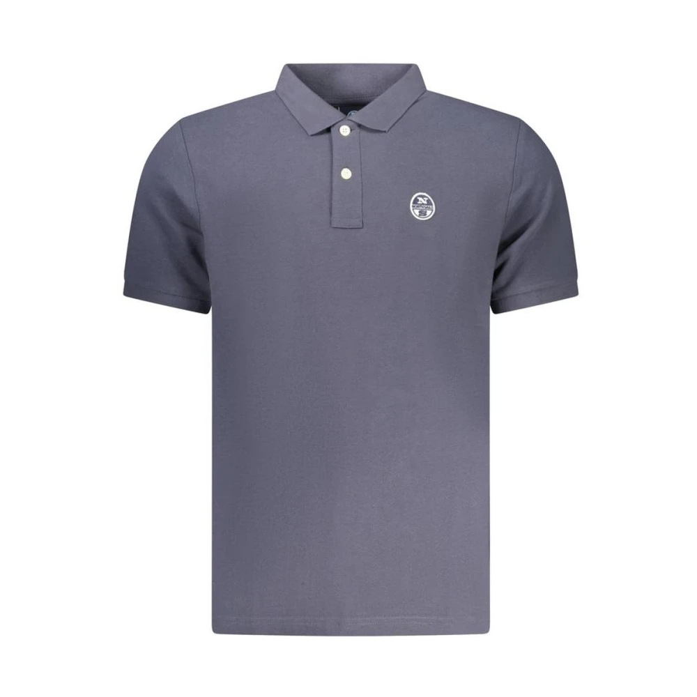 North Sails, Herren, Shirts, Blue Cotton Men Polo, Blau, (M) - Bild 4
