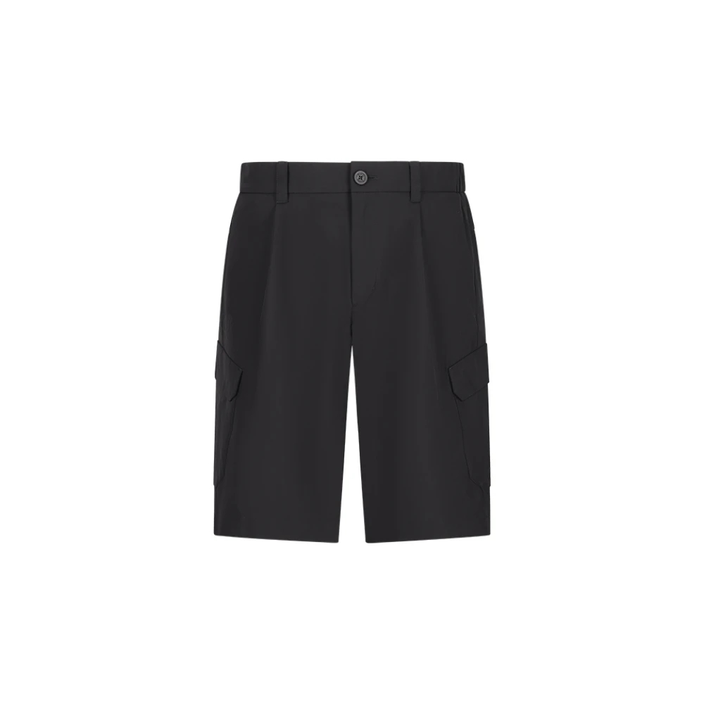Herno Herren Schwarz - Cargo-Shorts Mit Bundfalten - Shorts - K - L