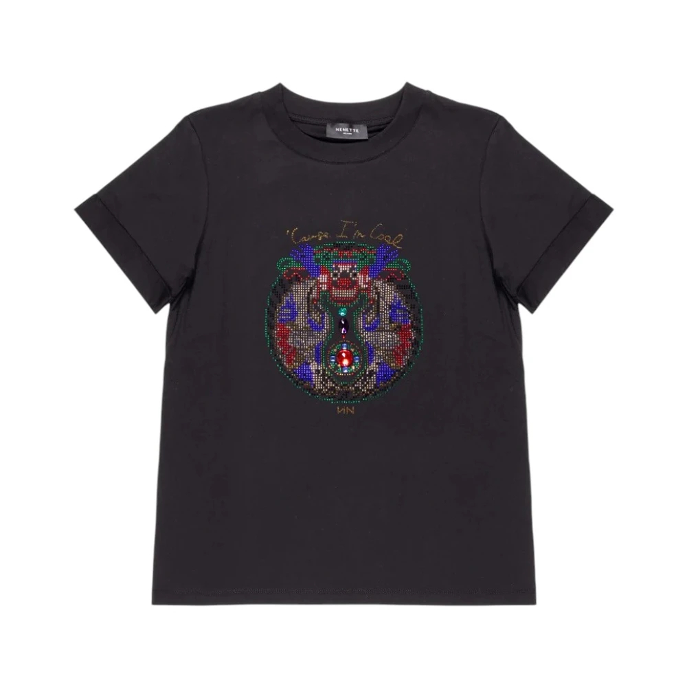 Nenette Damen Schwarz - Dobe T-Shirt - Tops - K - S
