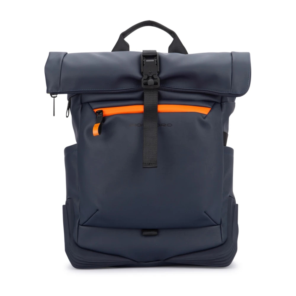 Piquadro Unisex Blau - Roll-Top Stoff Rucksack - Bags - One Size