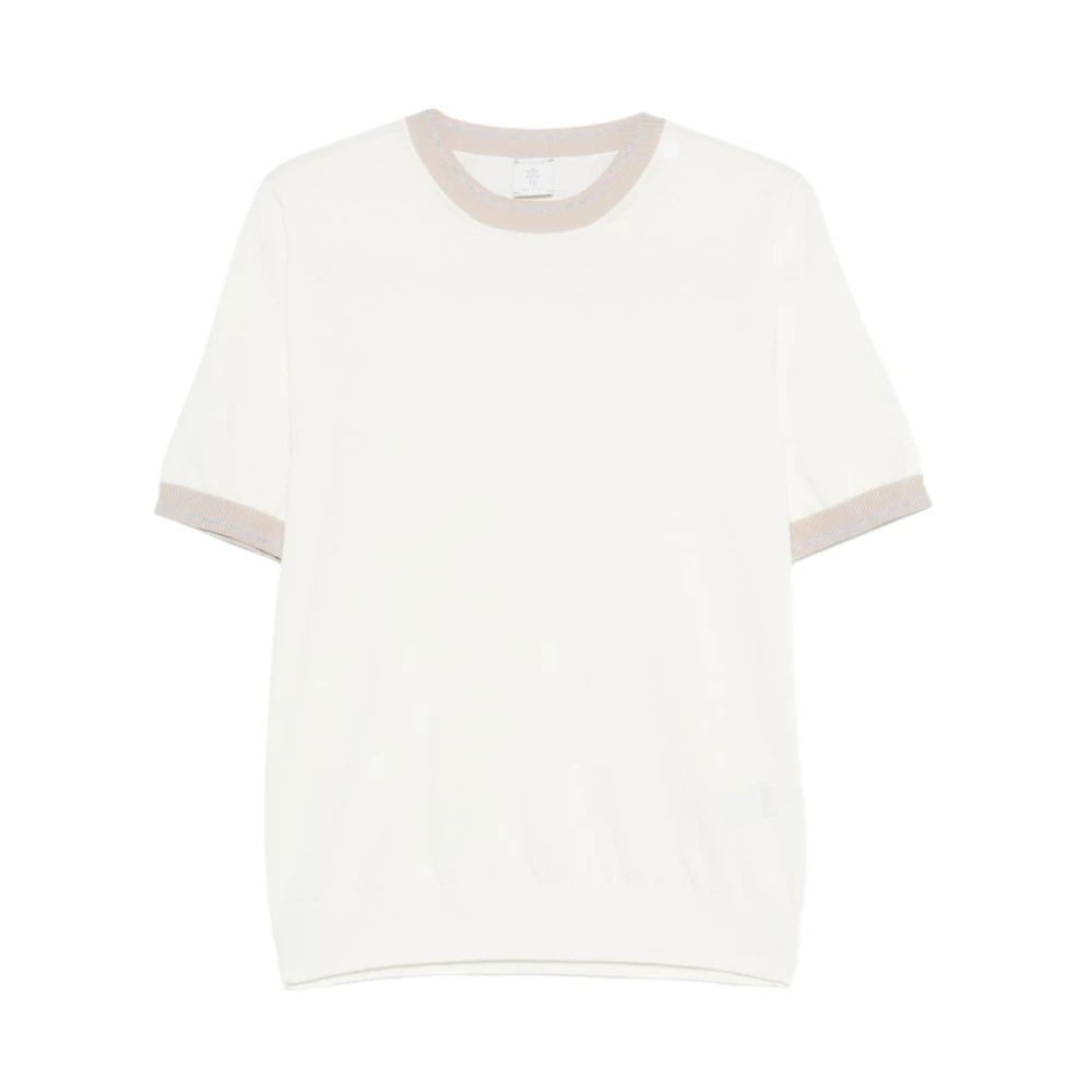 Eleventy Herren Weiß - T-Shirt Mit Rundhalsausschnitt - Tops - 2XL