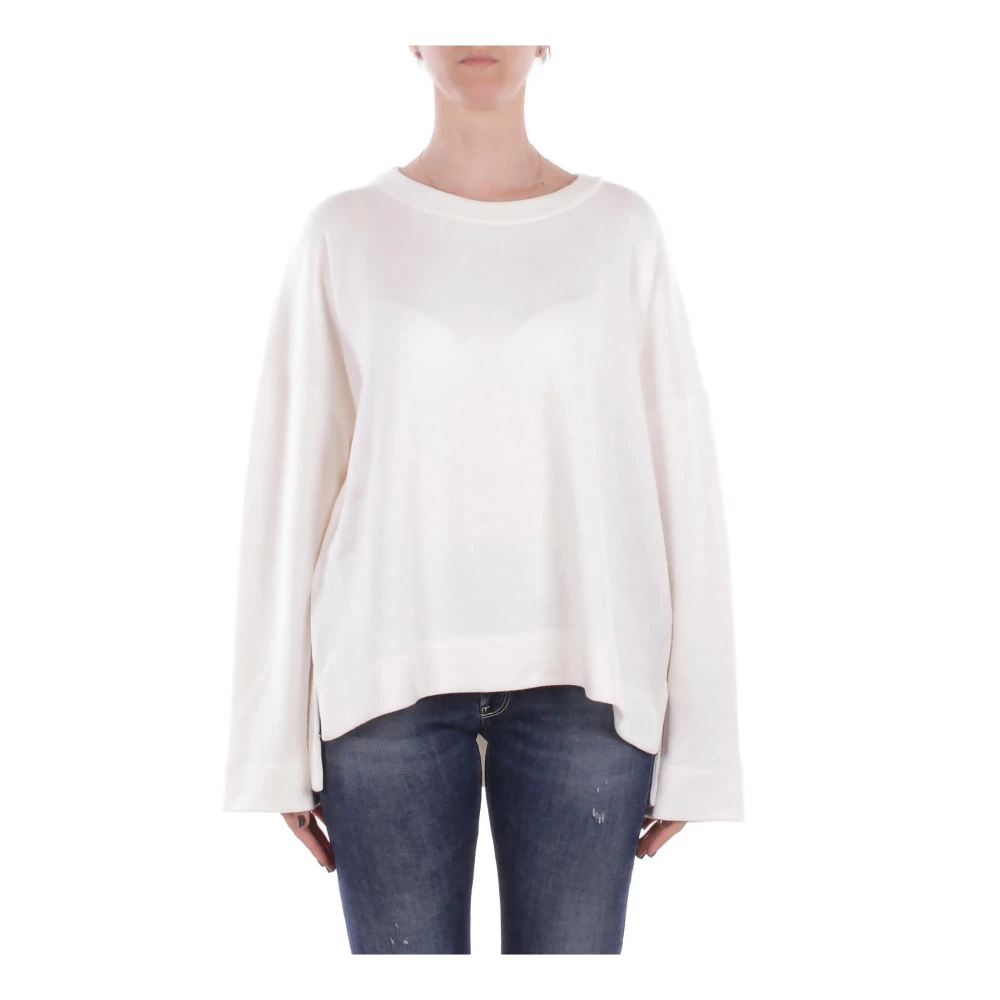 Dondup Damen Beige - Front Logo Sweatshirt - Tops - M