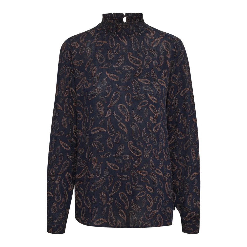 VAN GRAAF Kaffe Damen Blau Bluse Langarm Katinna Viskose Mehrfarbig, Größe 46 - Bild 5