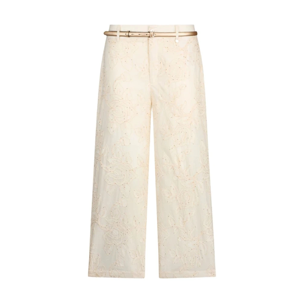 Liu Jo Damen Beige - Cropped Hosen - Trousers - S