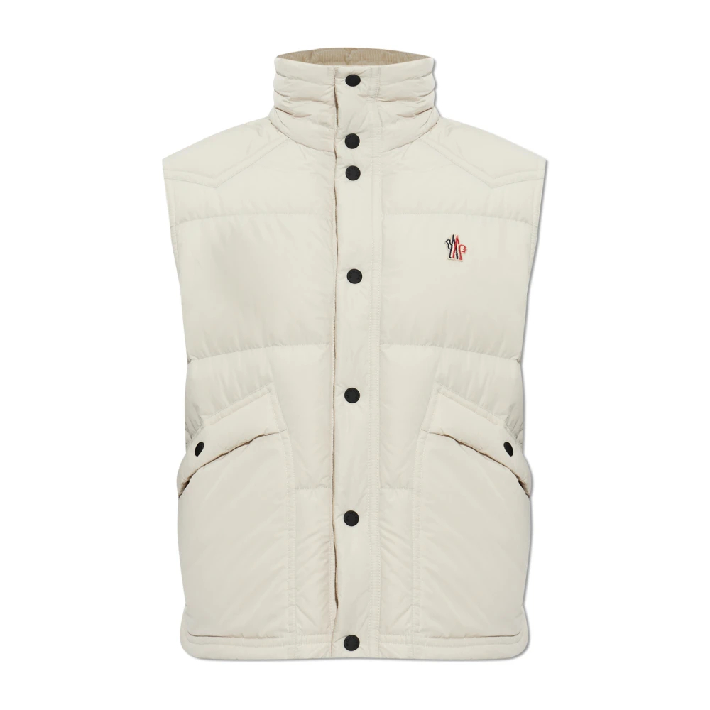 Moncler Grenoble Herren Offwhite Daunenweste Evans, Gr. 52 - Bild 3