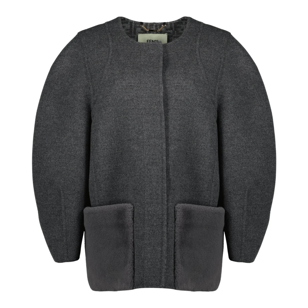 Fendi Damen Grau - Manteau Ff - Knitwear - S