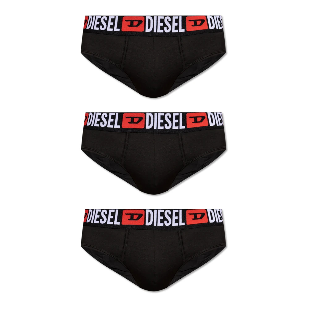 Diesel Herren Schwarz - Dreierpack Slips - Underwear - K - S
