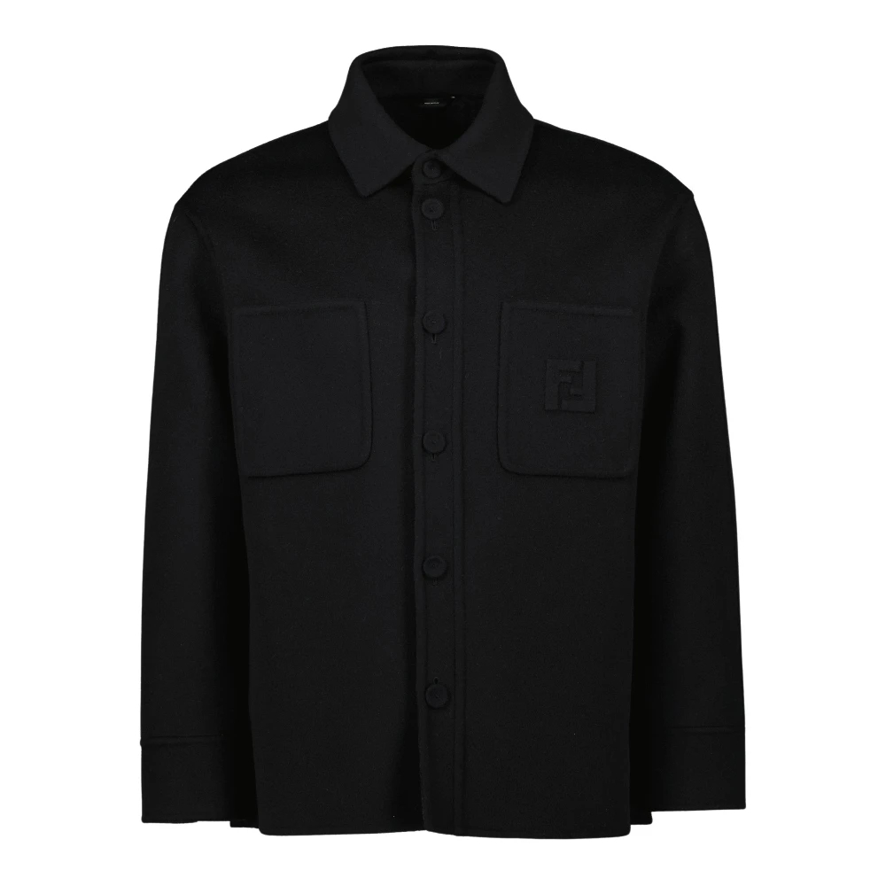 Fendi Herren Schwarz - Wool Blouson - Jackets - K - M