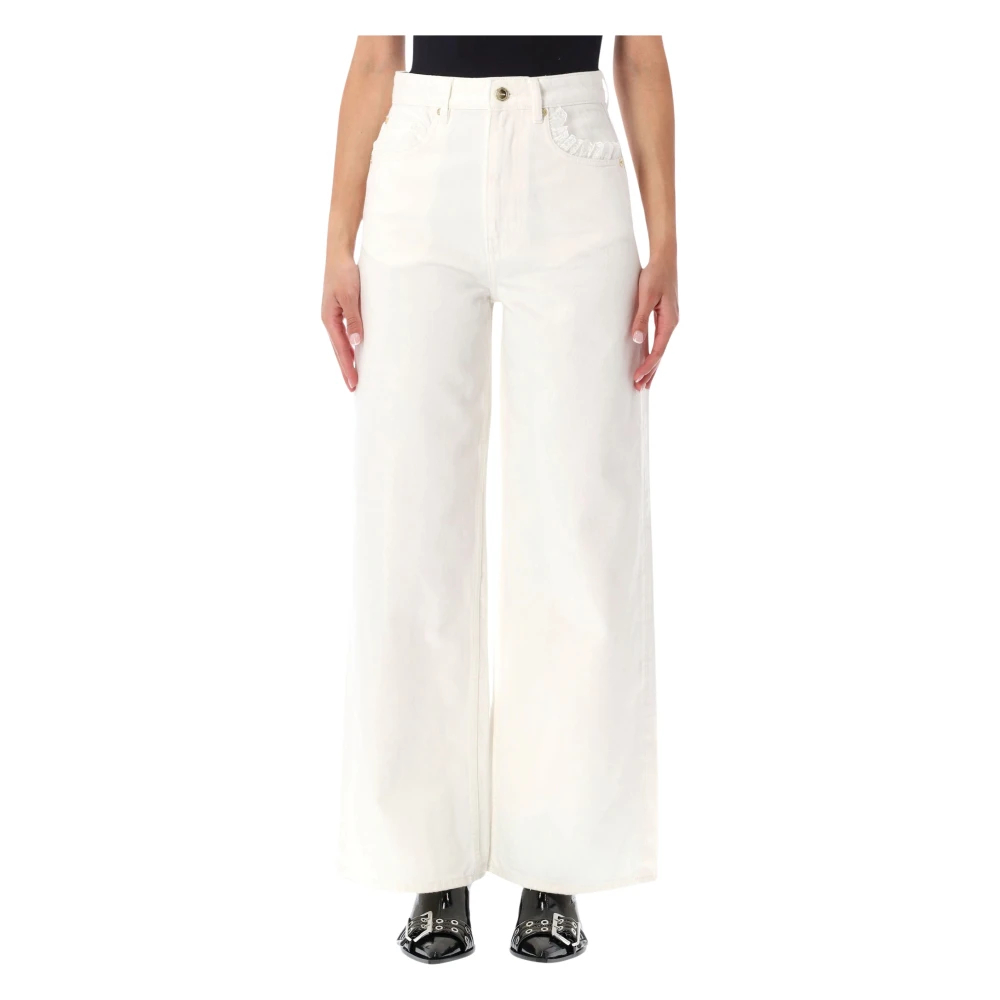 Ganni , Damen, Jeans, Weiß, W27 - Bild 4