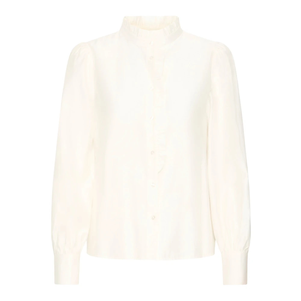 Ichi Damen Weiß Bluse Aus Viskose Und Polyester Karlani - Bild 4