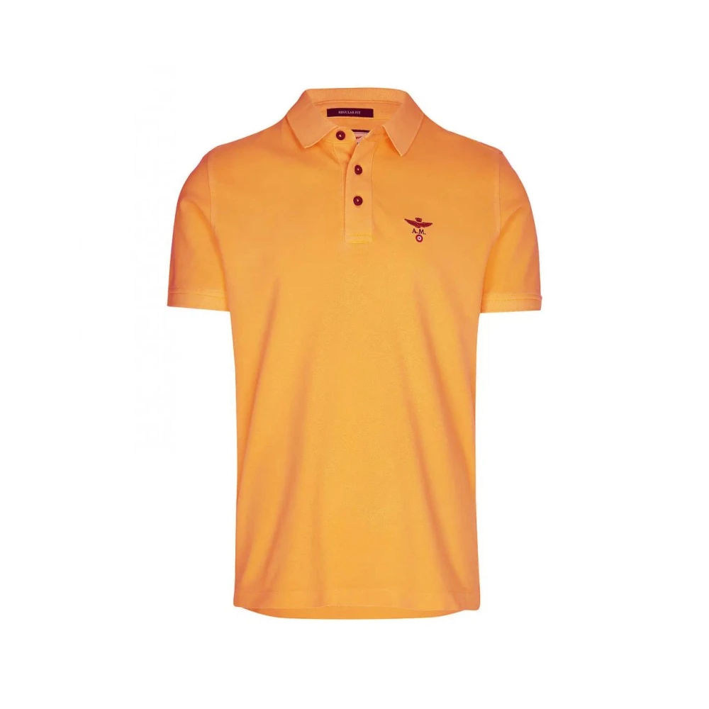 Aeronautica Militare Herren Orange - Piqué Polo - Tops - 2XL