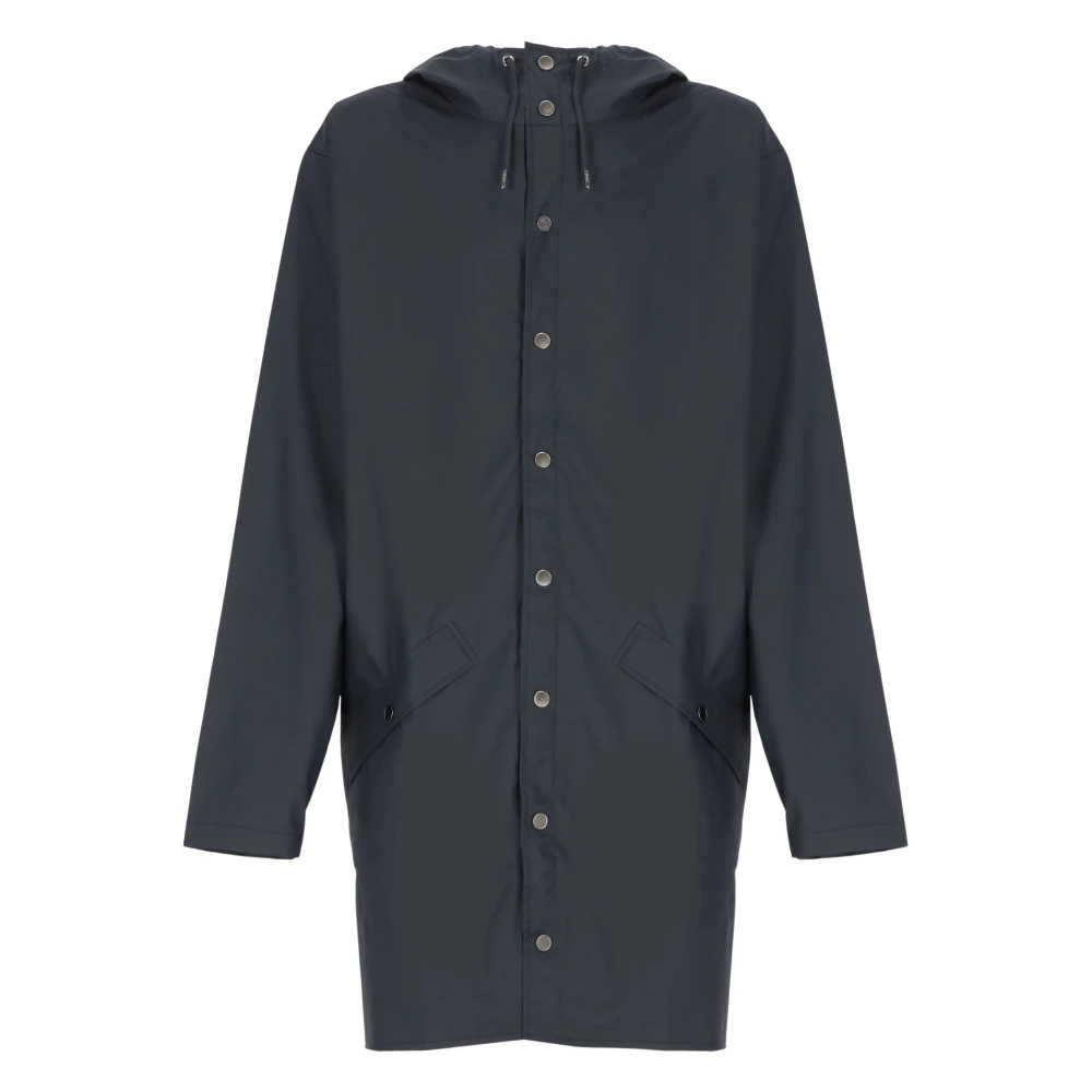 Rains Unisex Navy Long Jacket | Rainwear | | M - Bild 3