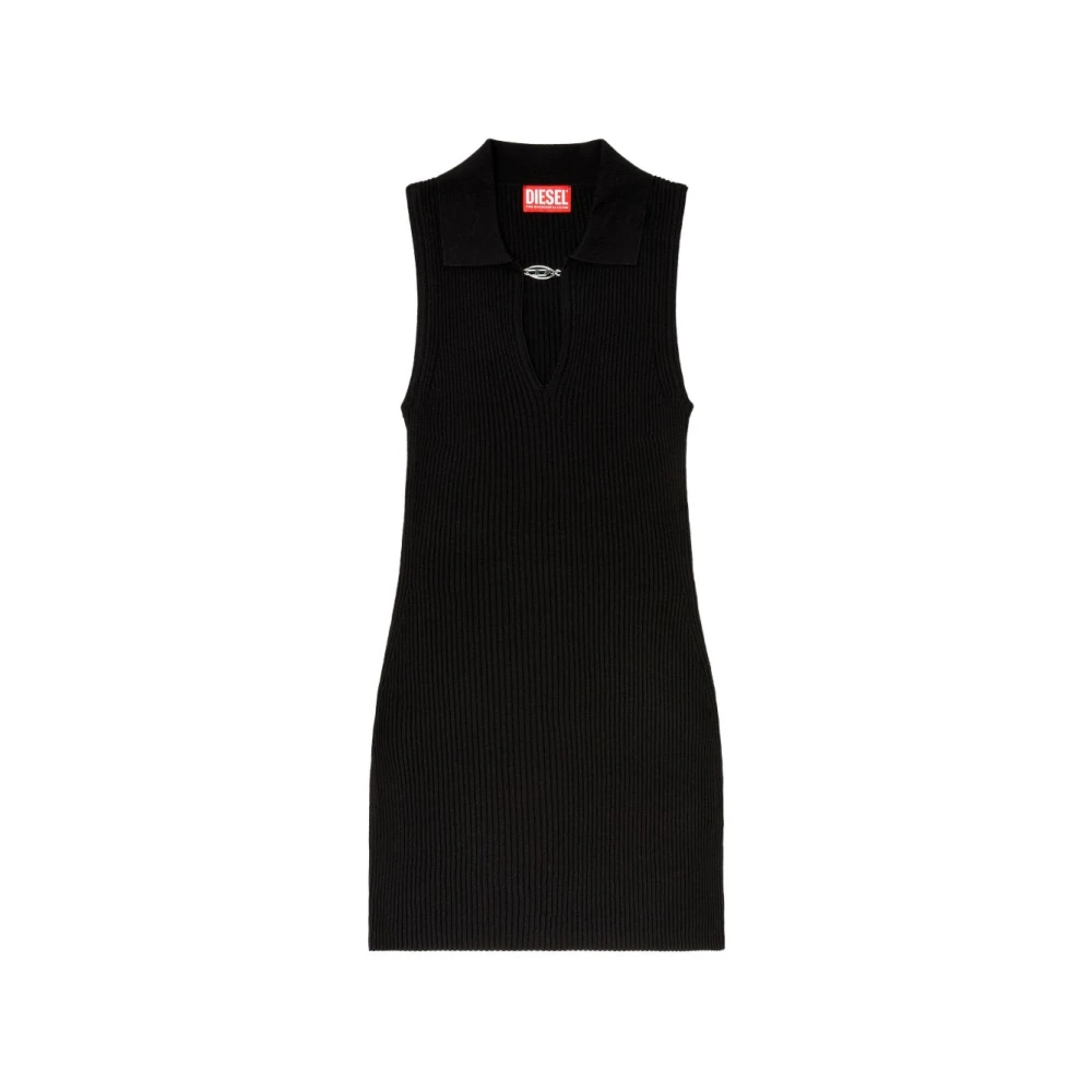 DIESEL | Black ribbed knit M-Lilma mini dress | female | L - Bild 3