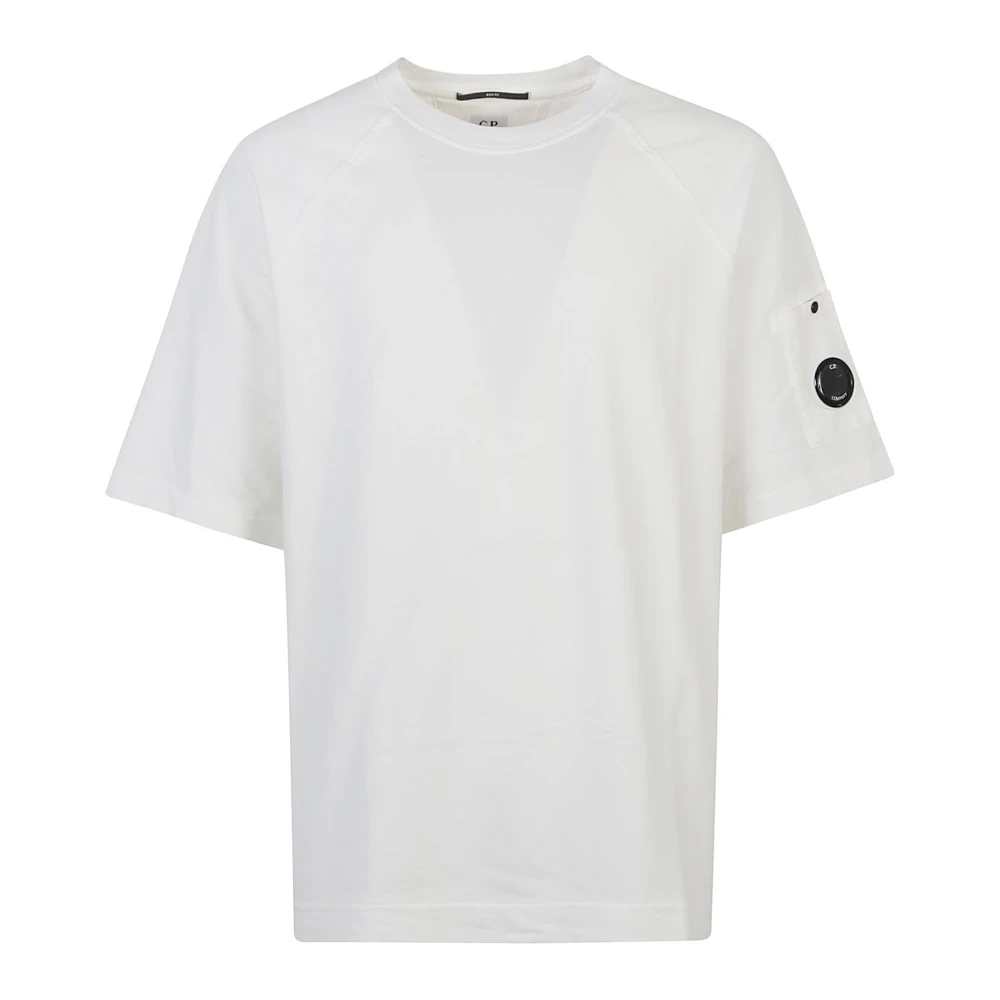Pullover C.P. Company Light Fleece Short Sleeve Sweatshirt Off White S - Bild 4