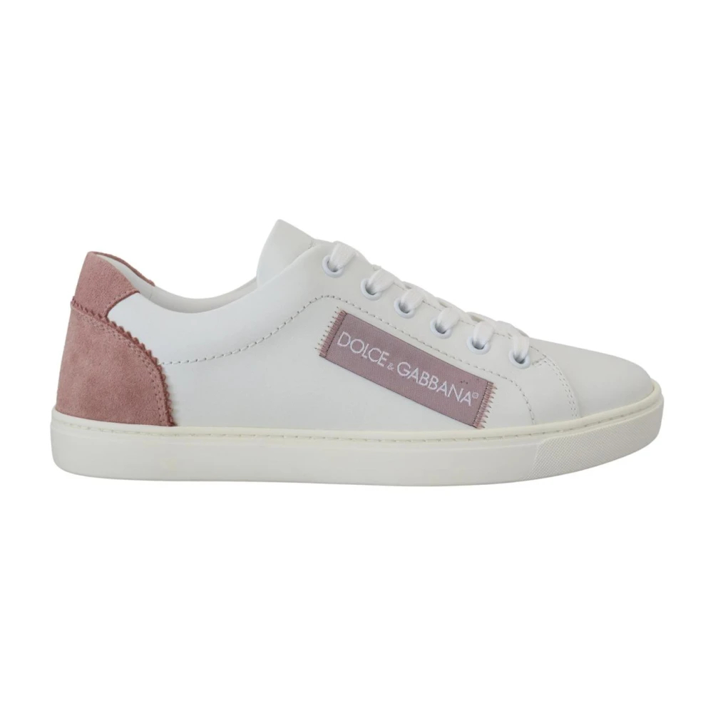 Dolce & Gabbana Damen Weiß - Sneakers Low Top Rosa - Shoes - 35 Eu
