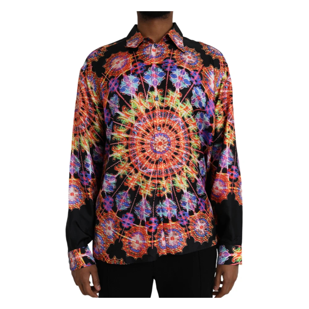 Dolce & Gabbana Herren Multicolor - Luminarie Seidenhemd - Shirts - Mehrfarbig - M