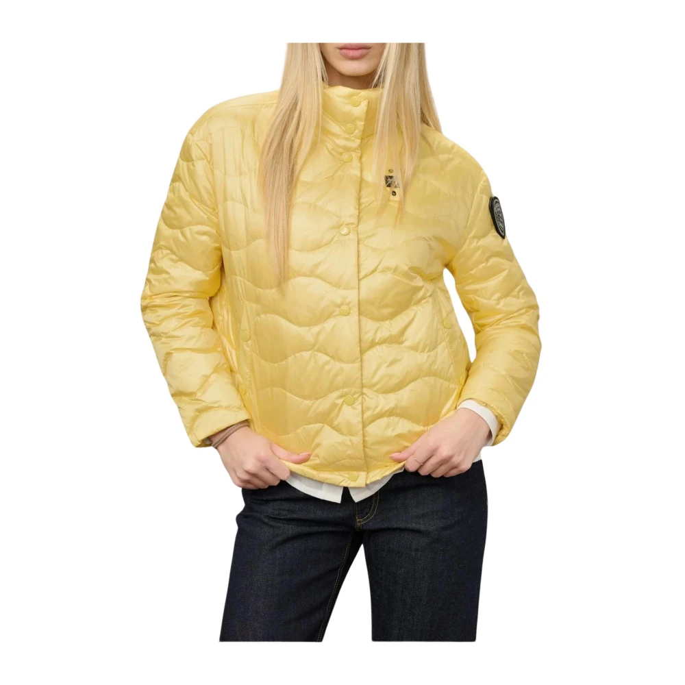 Blauer Damen Gelb - Leichter Daunenparka - Jackets - Xl