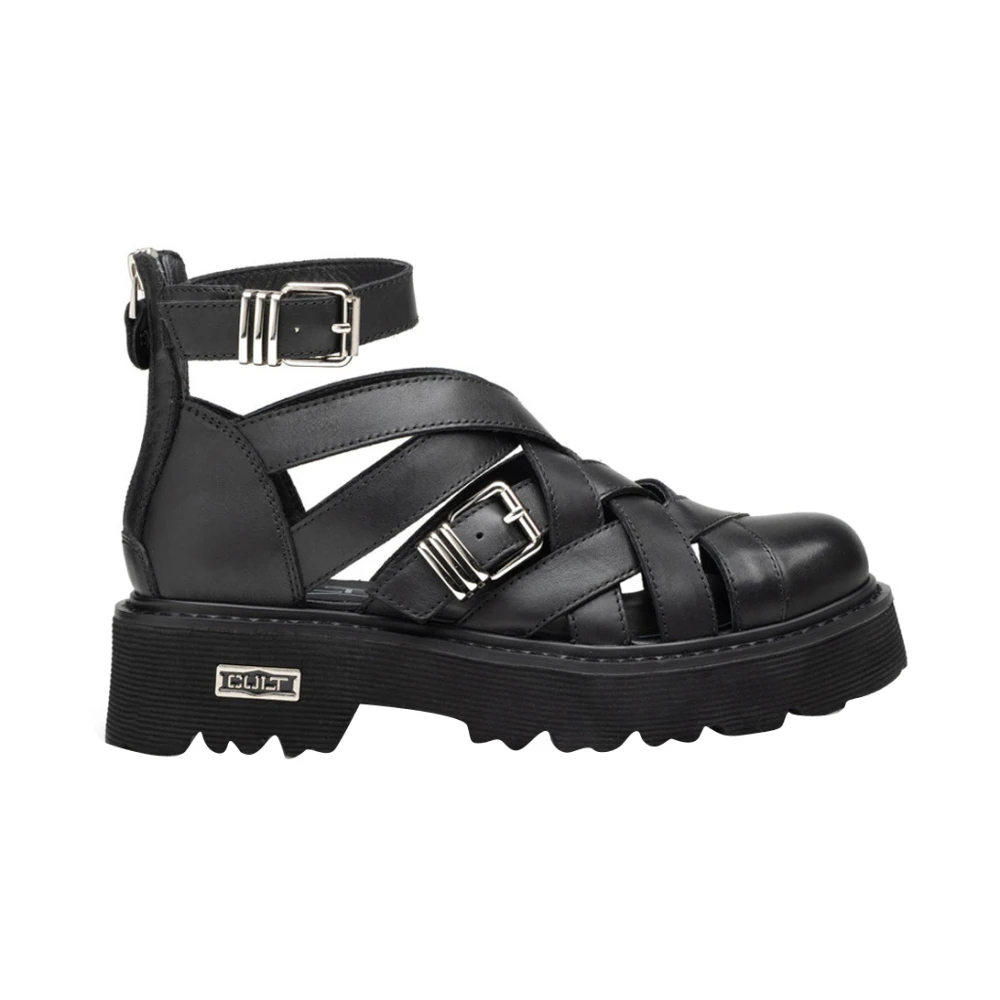 Cult Damen Schwarz - Slash Sandal - Shoes - K - 37 Eu