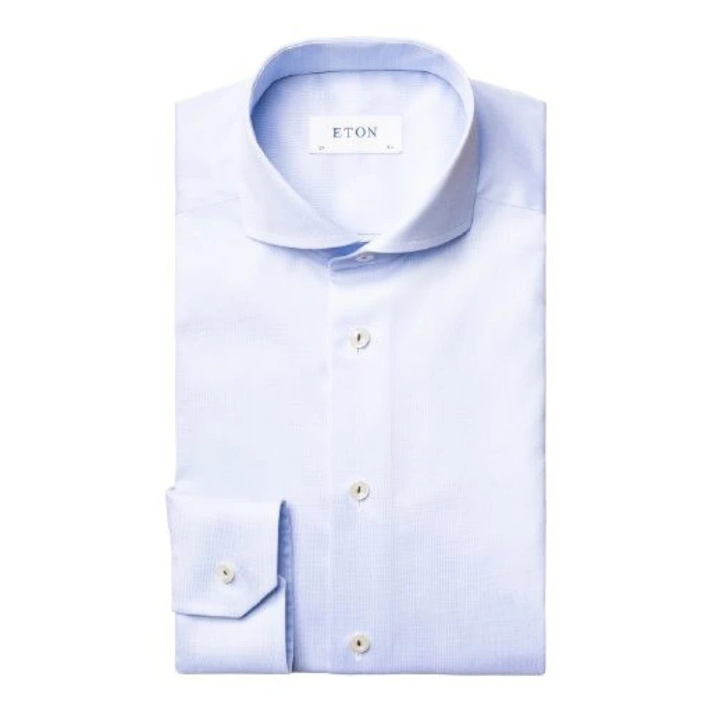 Hemden Eton Herren Hellblau Contemporary Fit Hemd Einfarbig - Bild 4