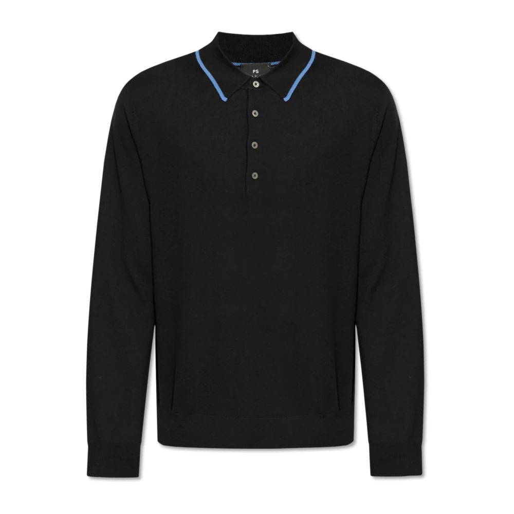 Ps By Paul Smith Herren Schwarz - Polo-Pullover - Knitwear - K - L