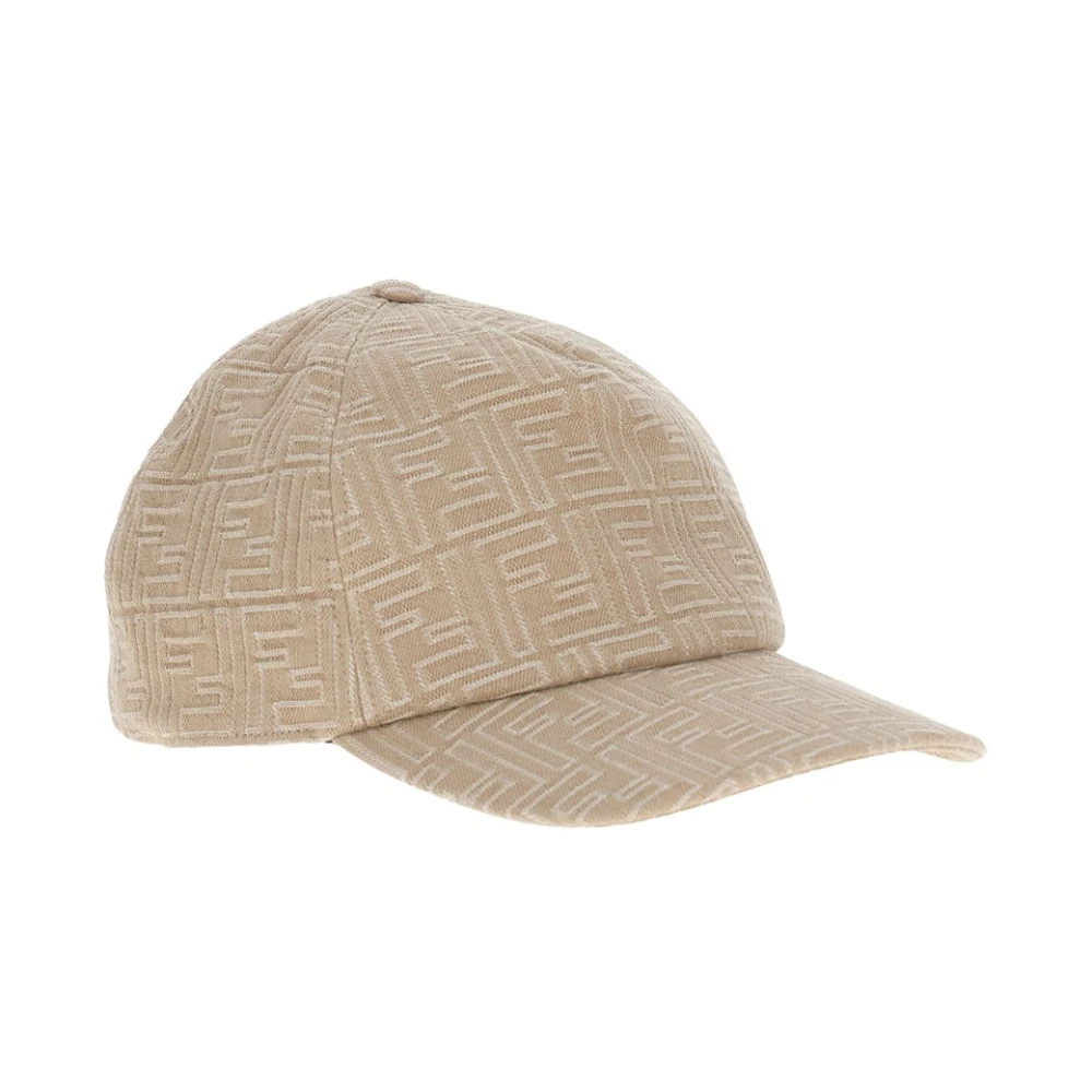 Fendi Herren Beige - Ff Cap - Accessories - One Size
