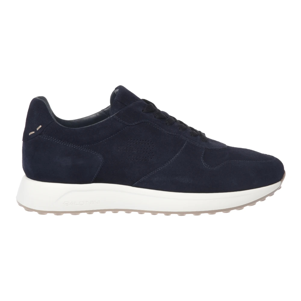 Baldinini Herren Blau - Suede Sneaker - Shoes - 44 Eu