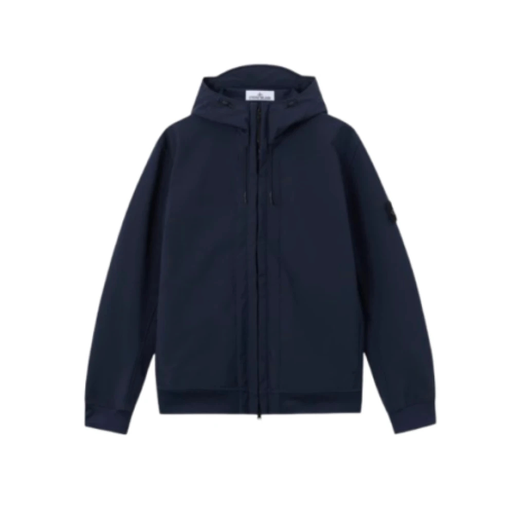 Stone Island - Soft Shell-R Kapuzenjacke - Jackets - Herren - Blau - L - Bild 5