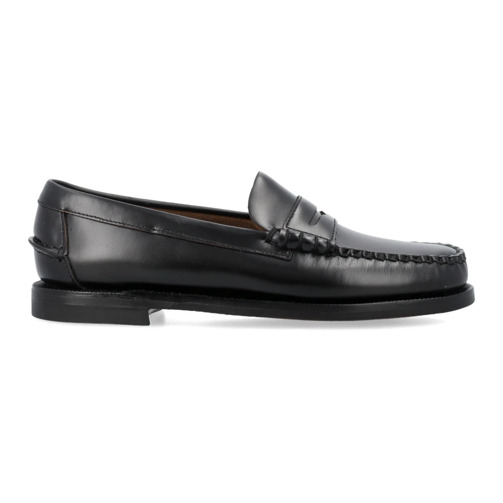 Sebago Damen Schwarz, Leder Für 7001530 Klassische Leder-Mokassins Dan Schwarz (40), Flach, 1 Bis 3 Cm, Keine, Lässig, Party - Bild 13