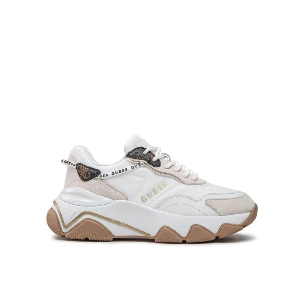 Guess - Weiße Polyethylen Sneaker Mit Stoff - Shoes - Damen - Weiß - 40 Eu - Bild 4