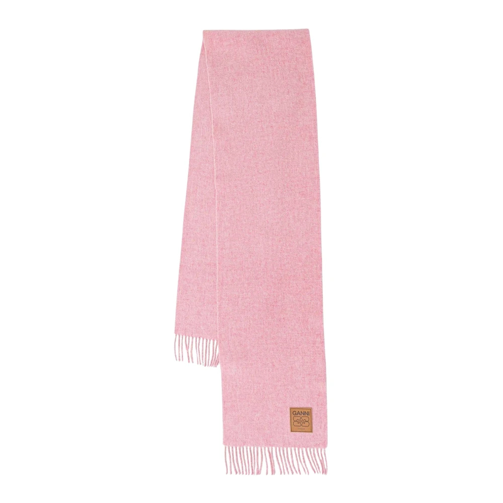 GANNI Schal aus rosa Wolle - Bild 6