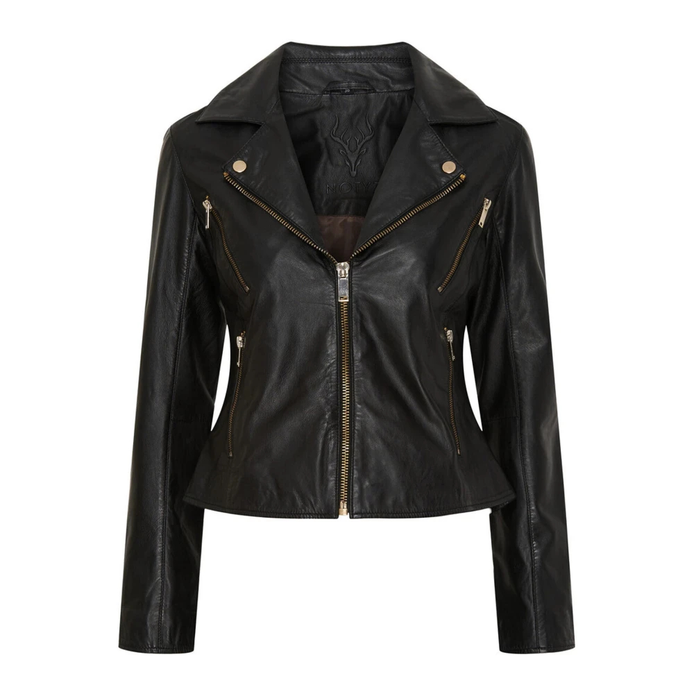 Notyz Damen Schwarz - Lederjacken - Jackets - K - Xl