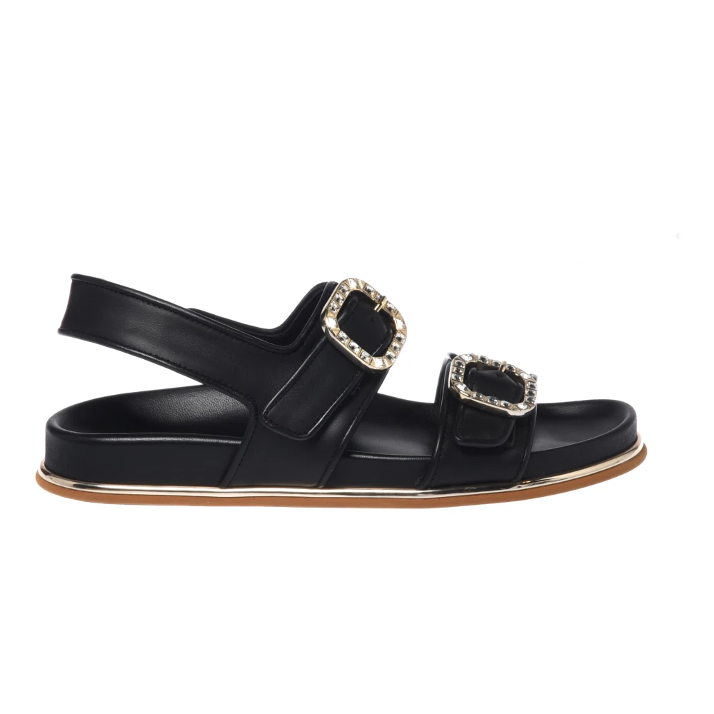 Baldinini Damen Schwarz - Ledersandalen - Shoes - K - 38 Eu