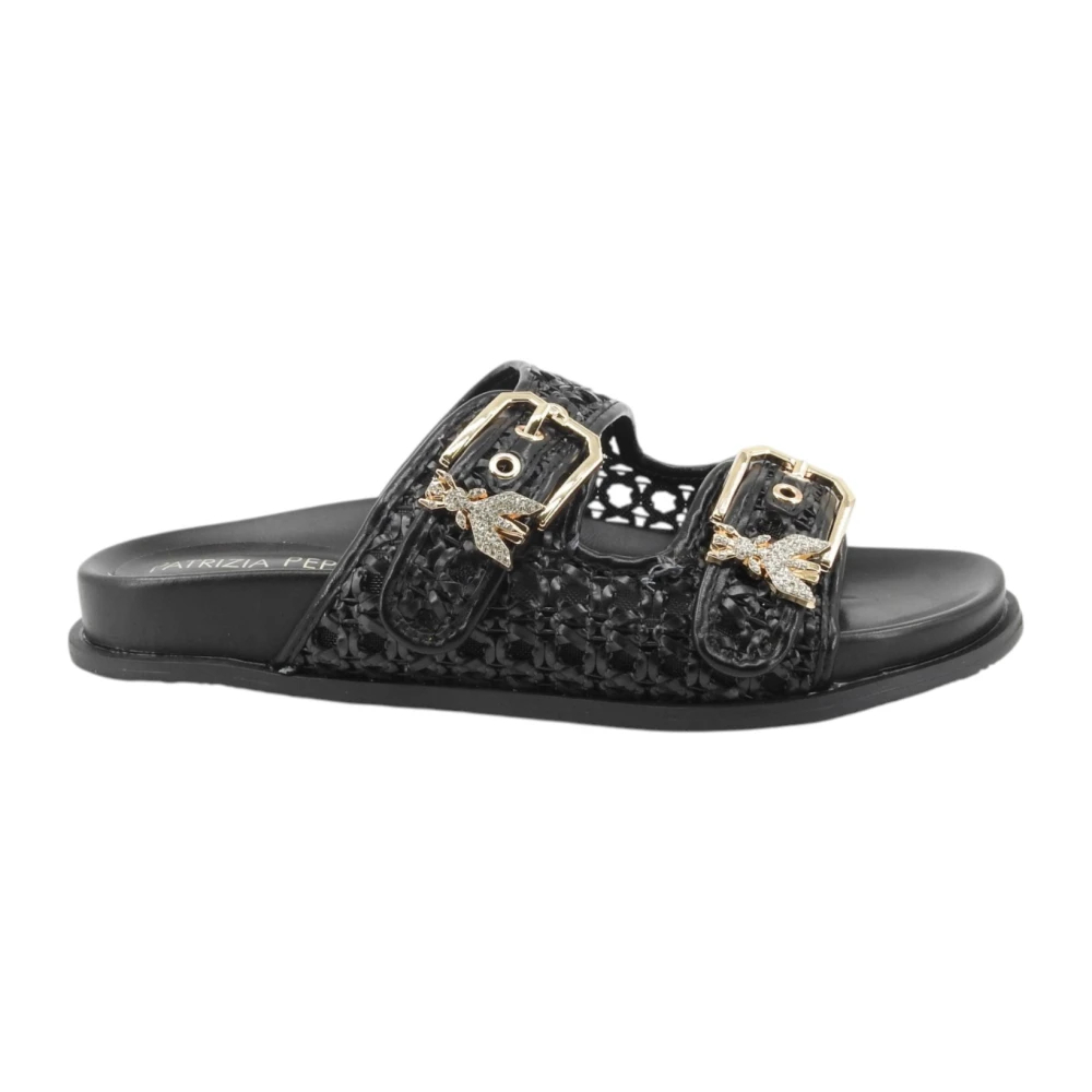 Patrizia Pepe Damen Schwarz - Sliders - Shoes - K - 36 Eu