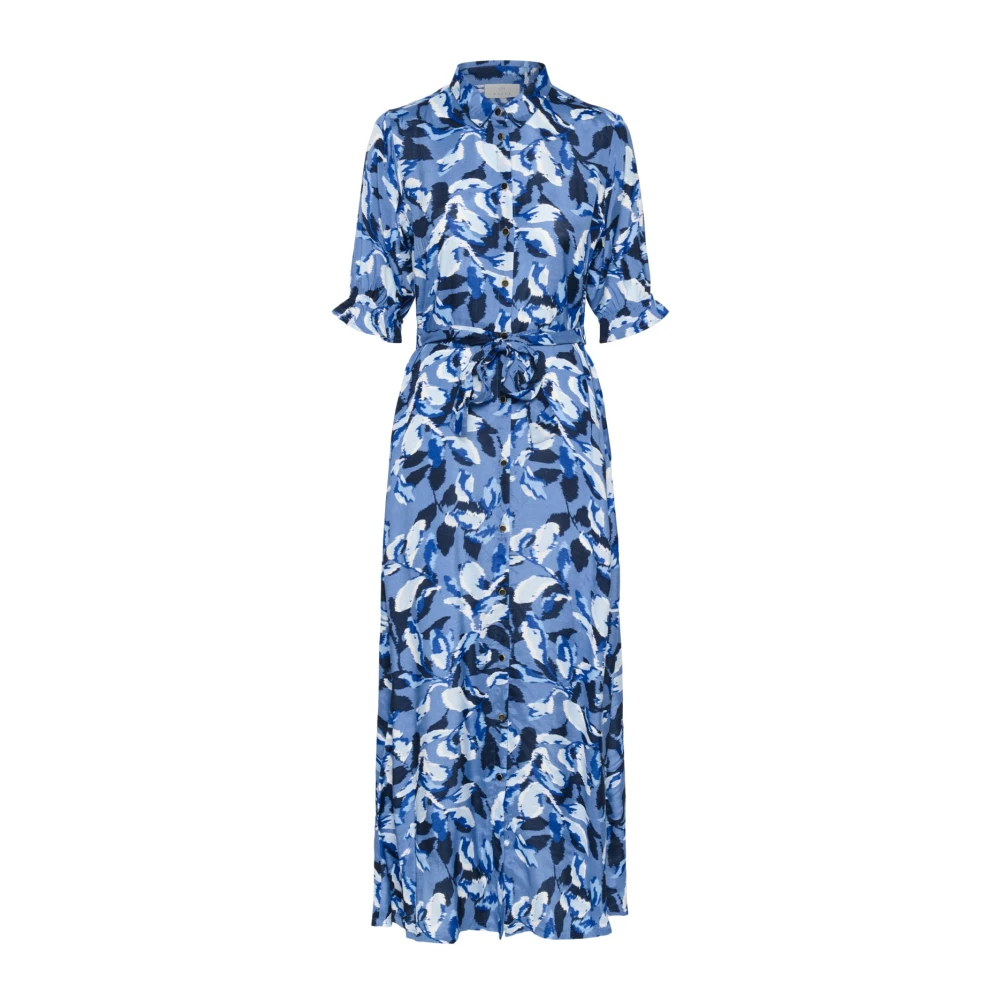 VAN GRAAF Kaffe Damen Blau Kleid Kavelana Viskose Größe 34 - Bild 4