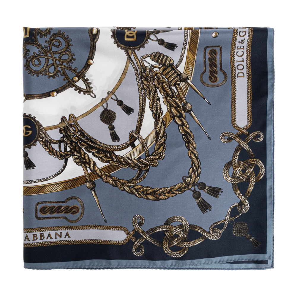 Dolce & Gabbana Herren Blau - Seidenschal - Accessories - One Size