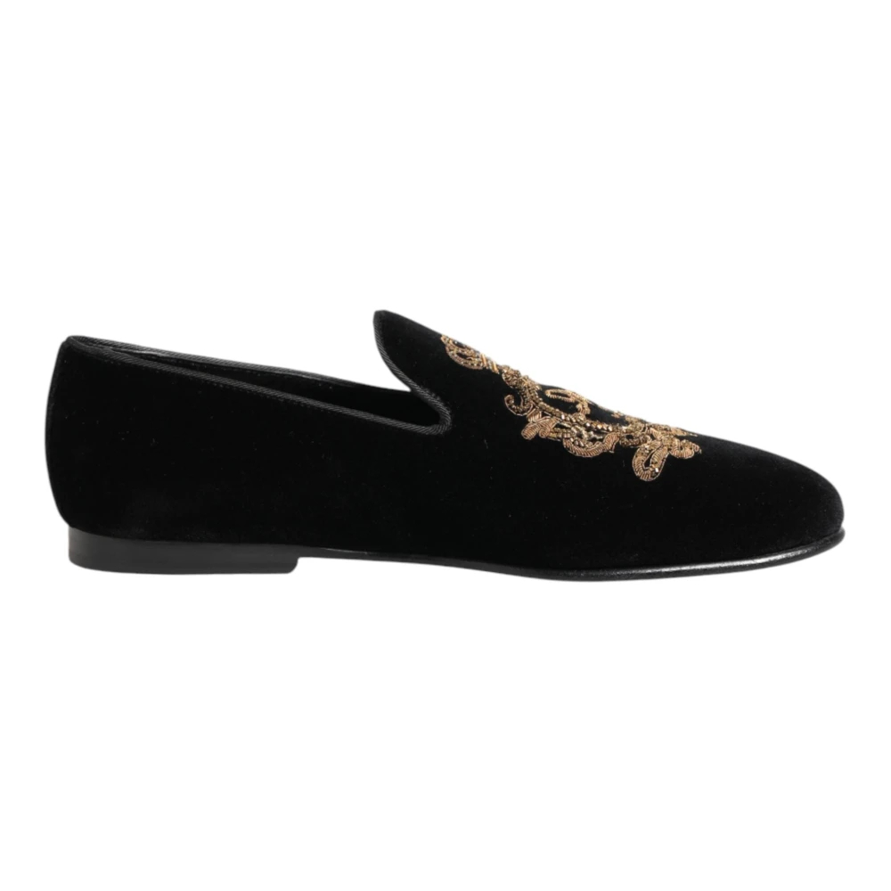 Dolce & Gabbana Herren Schwarz - Slippers - Shoes - K - 40 Eu