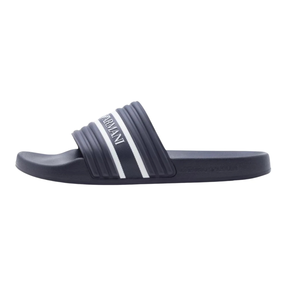 Emporio Armani Herren Blau - Sliders - Shoes - 43 Eu